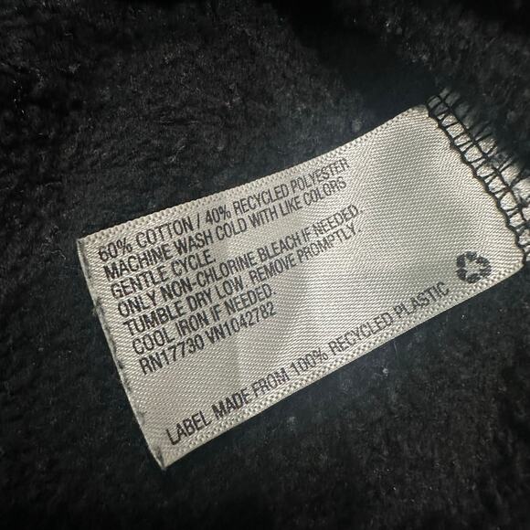 Wild Fable Black Cropped Hoodie Sweatshirt Drawstring Hood Size S - Picture 4 of 5